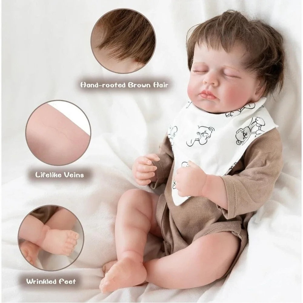 Realistic 20 Inch‎ Lifelike Sleeping Baby Boy Newborn